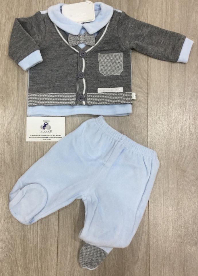Abito Da Gentiluomo Per Bambino | Completo Grigio Con Papillon E Gilet, 5 Mesi-5 Anni - Foto 4