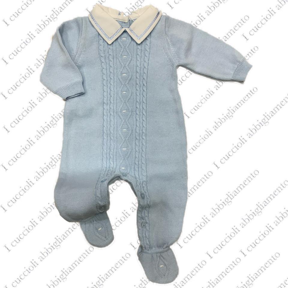 Tutina in maglia con trecce Shop online I Cuccioli Abbigliamento
