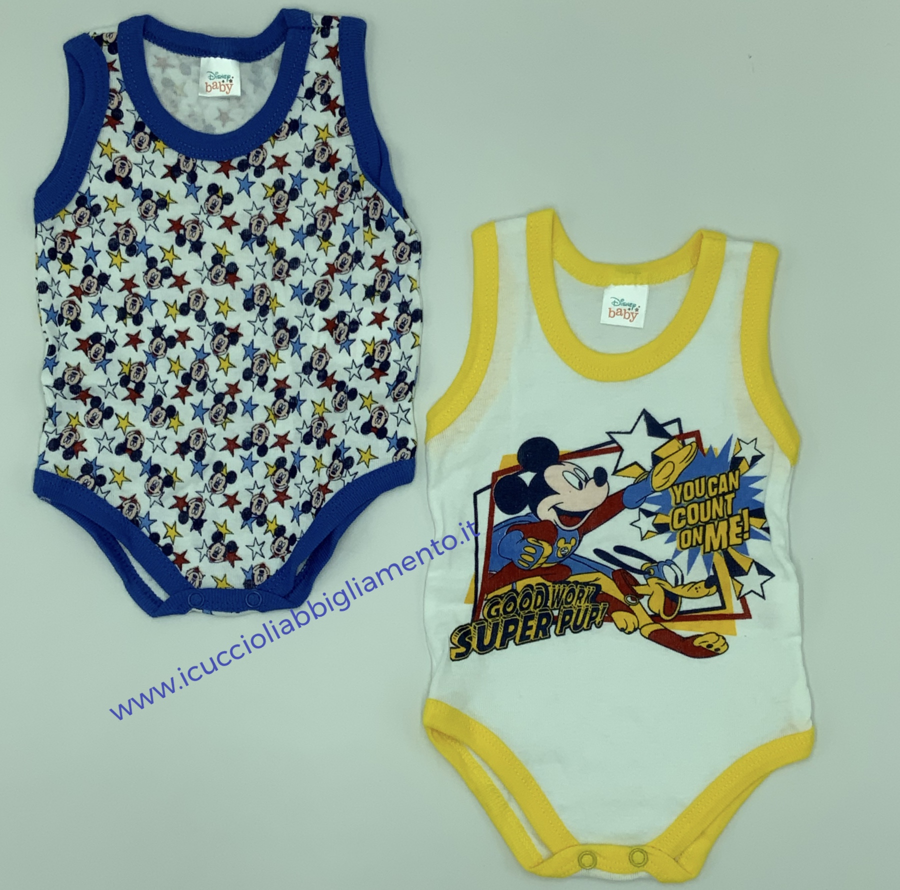 Coppia di body giro manica “Disney”