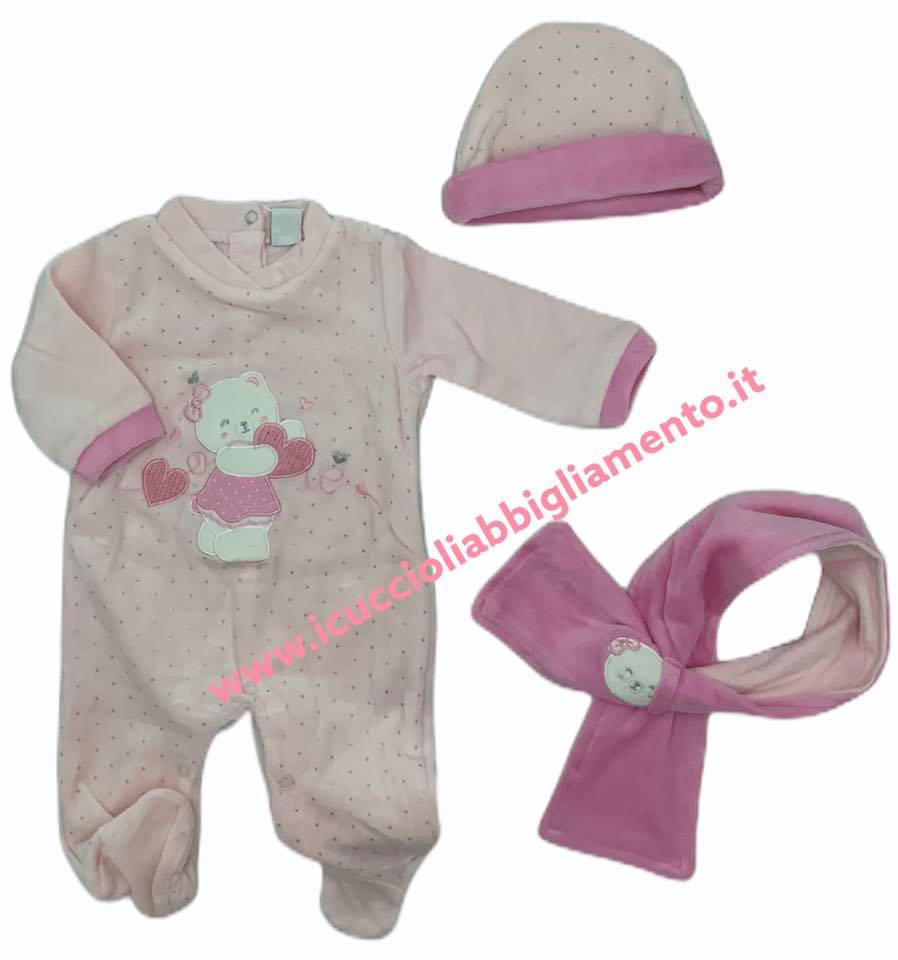 baby gi Tutina collo con ruches BG508GM