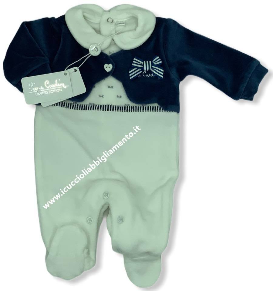 Pierre Cardin Limited edition Tutina in ciniglia con finto scalda spalle Shop online I Cuccioli Abbigliamento