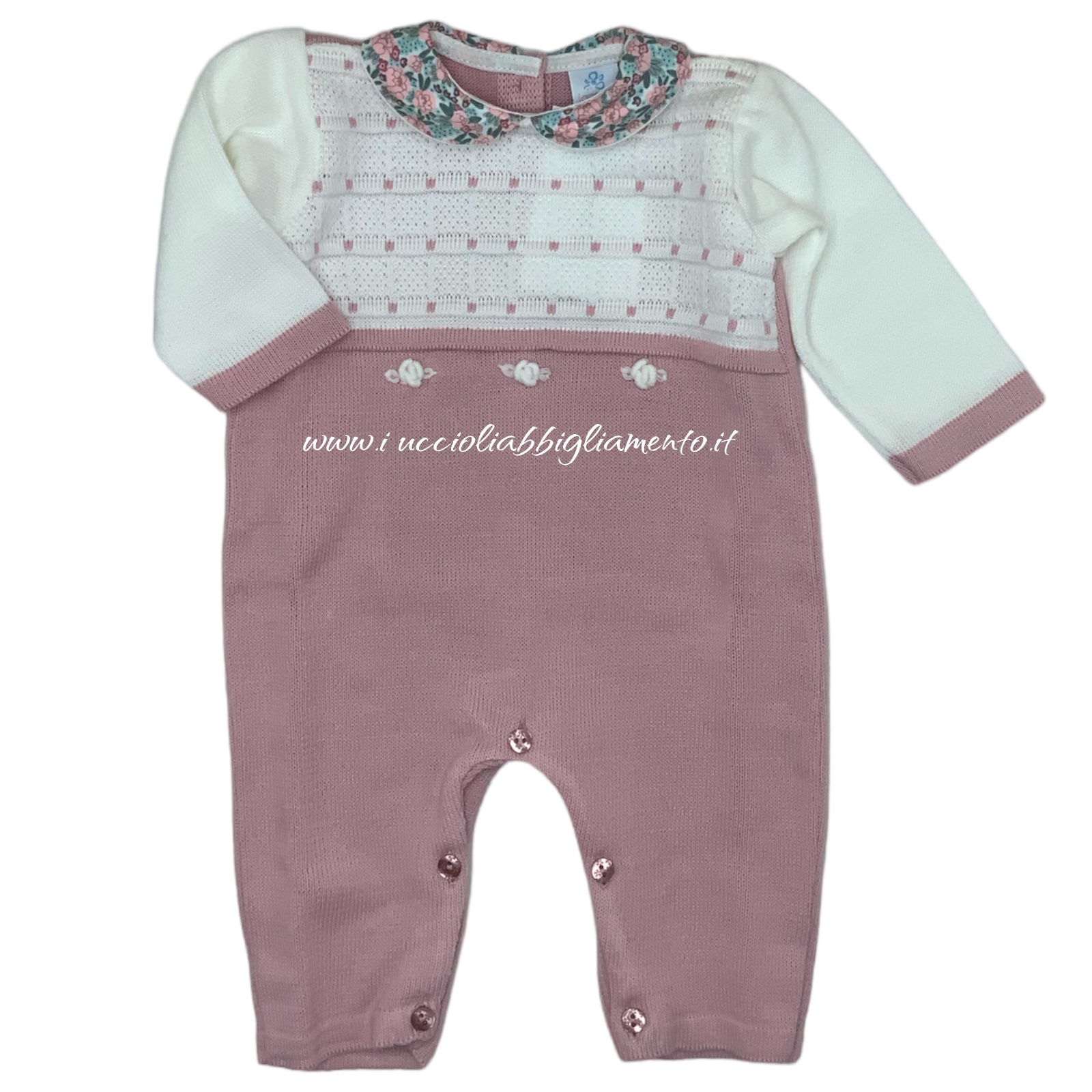 Geagodelia 3 Pezzi Completo Neonata Elegante Tutina Maniche Lunghe+Pantaloni con Stampa Margherita+Fascia Tuta Autunno per Bambine 0-18Mesi (Blu, 0-3 Months