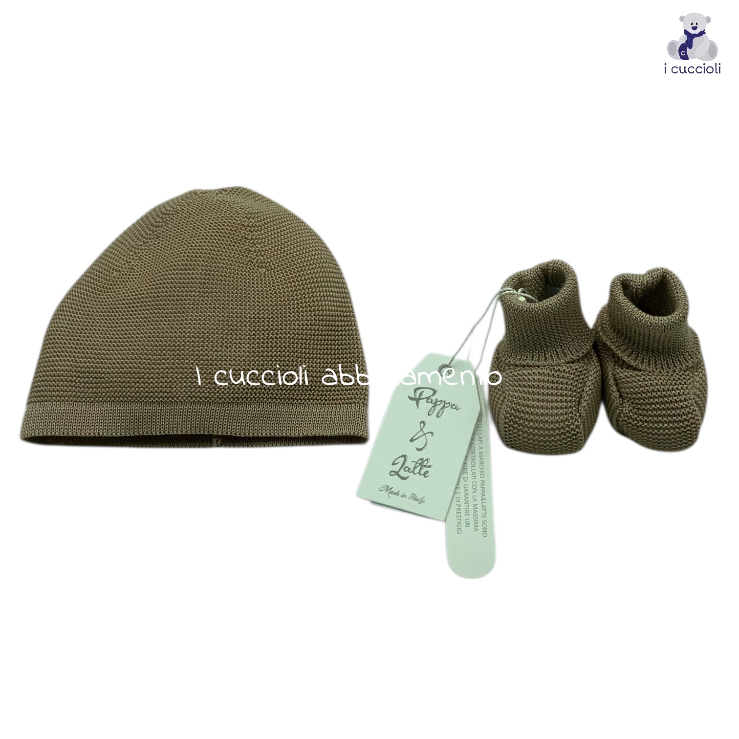 Set cappello + babbucce in cotone art.993N